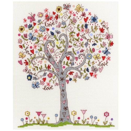 Bothy Threads Набор для вышивания Love Tree (Любимое дерево),XKA2, разноцветный, 30 х 24 см