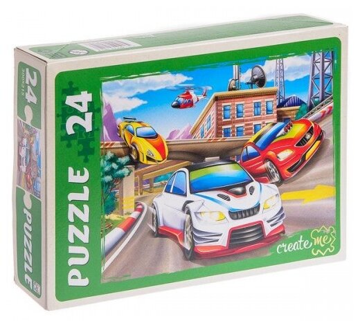 MAXI Puzzle-24 "Скоростные гонки" (ПУ24-0614) Рыжий кот - фото №1