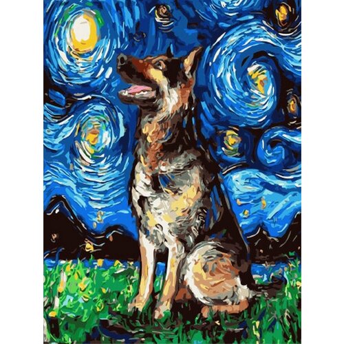 Картина по номерам Красочный пёс 40х50 см Hobby Home