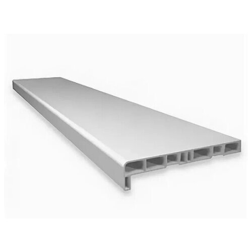 Подоконник ПВХ Белый с заглушкой 100х1000мм.