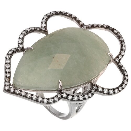 фото Element47 кольцо из серебра 925 пробы с авантюрином и фианитами mr8925-13-ko-aw-001-wg, размер 17.75