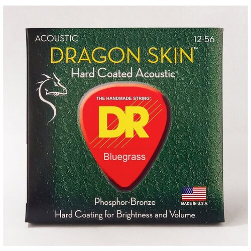 DR DSA-12/56 DRAGON SKIN™ струны для акустической гитары 12 - 56 galli ls1152 струны для акустических гитар аналог dorazio