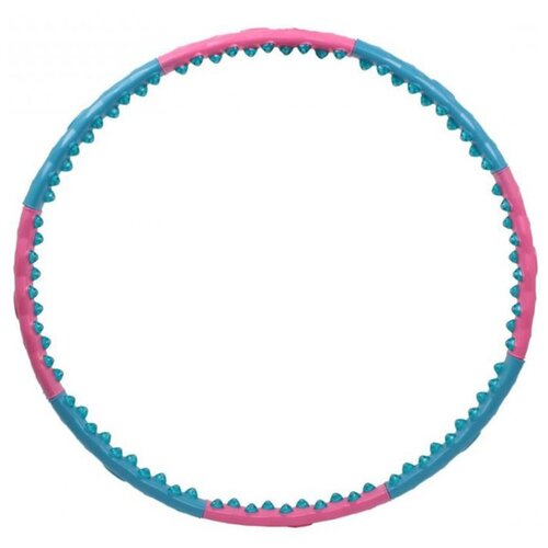 фото Массажный обруч bradex с 80 силиконовыми шариками sf0547 110 см розовый/голубой