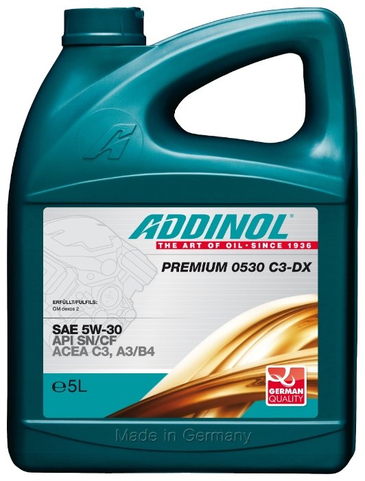 Моторное масло ADDINOL Premium 0530 C3-DX 5W-30 C3 SN/CF 5л