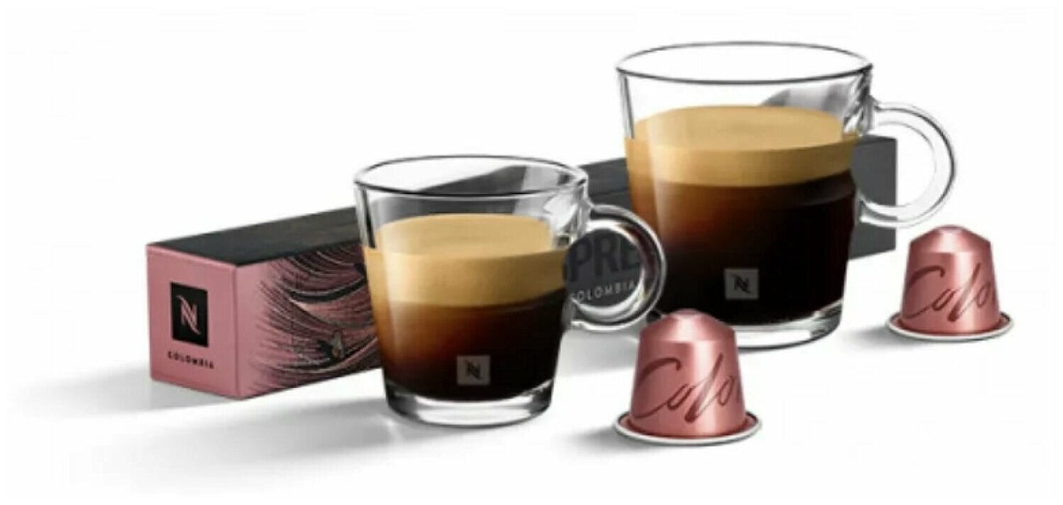 Кофе в капсулах Nespresso Colombia, кофе, интенсивность 6, 10 порций, 10 кап. в уп.