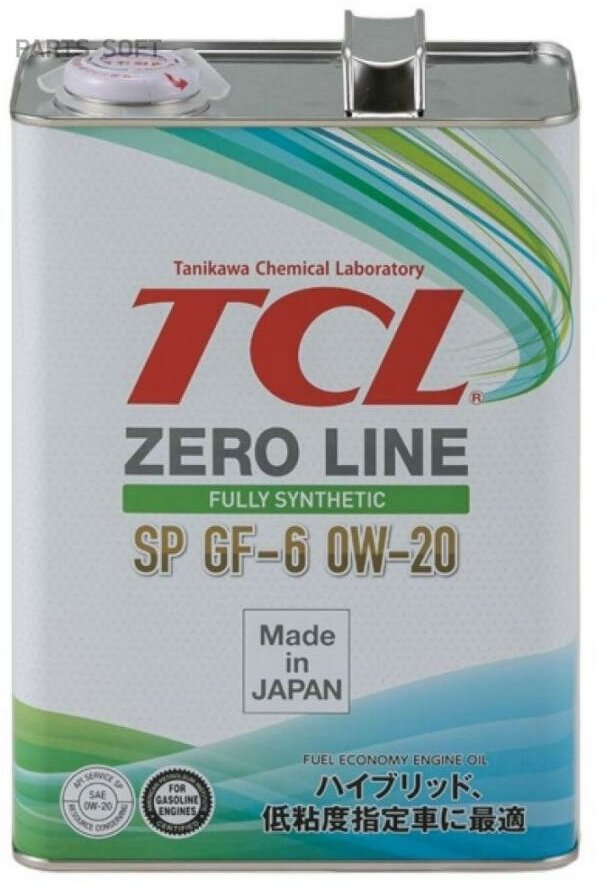 TCL Масло Моторное Tcl Zero Line Fully Synth Fuel Economy Sp Gf-6 0w20 4л