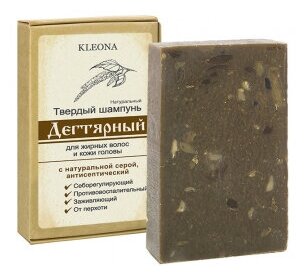 Kleona твердый шампунь Дегтярный, 80 г