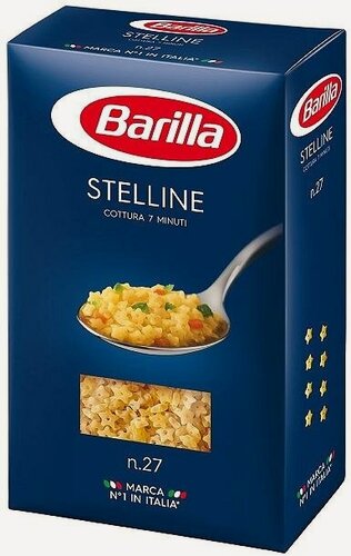 Изображение товара Упаковка 12 штук Звездочки №27 Barilla Стеллине 450г