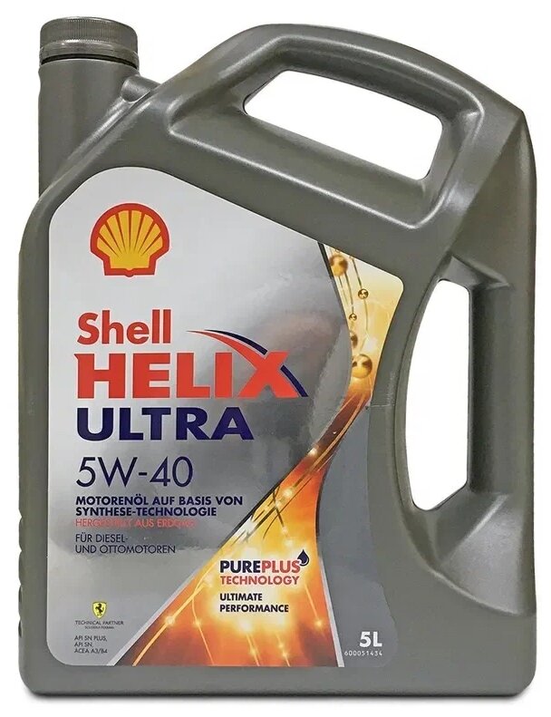 Масло моторное Shell Helix Ultra 5W-40, SN+, 5л