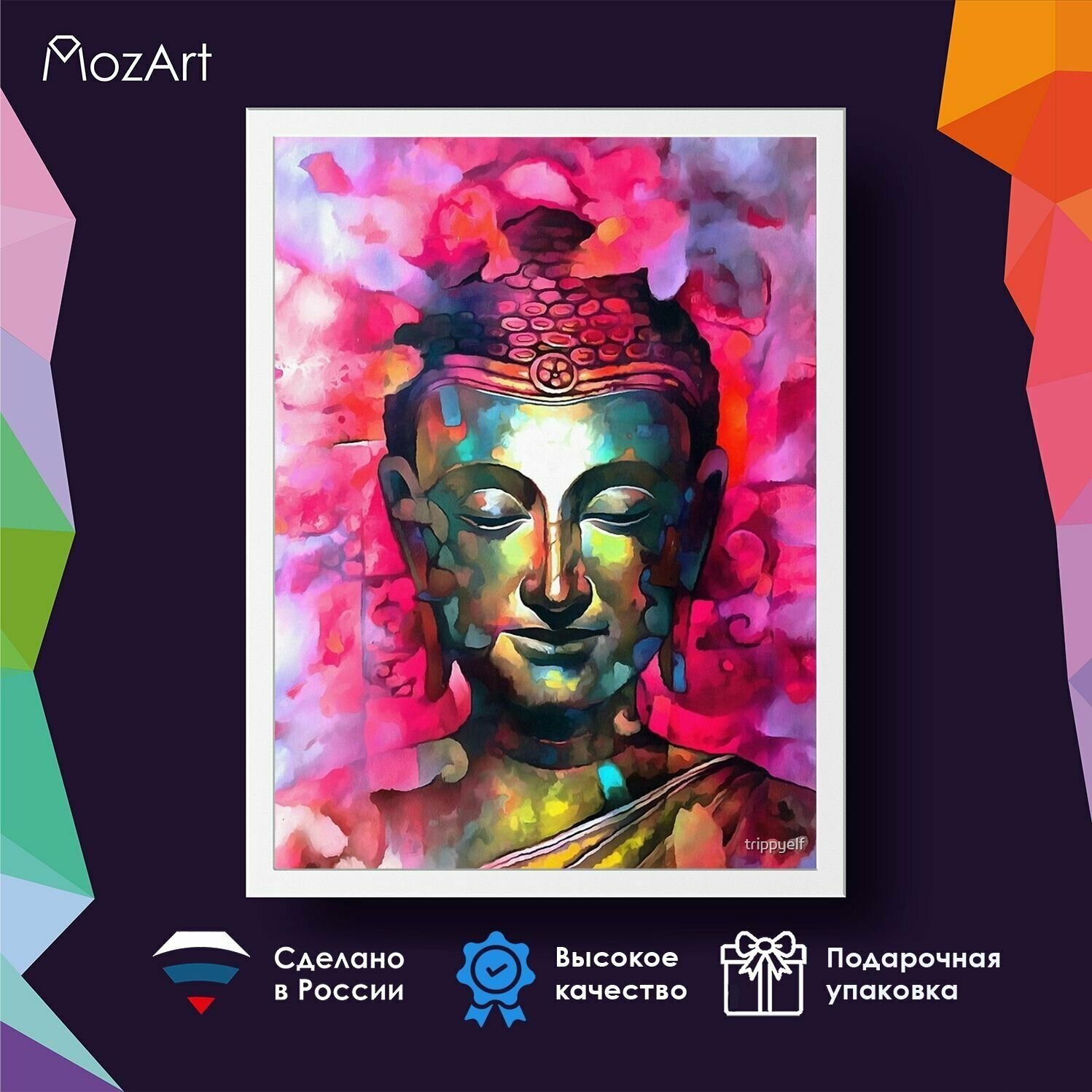 Алмазная мозаика Будда в цветах MozArt
