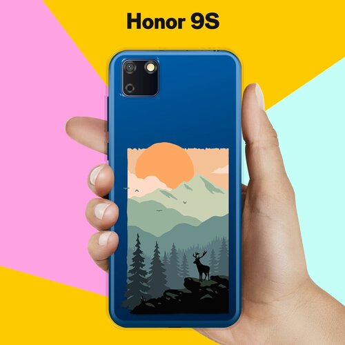 Силиконовый чехол Горы и лес на Honor 9S
