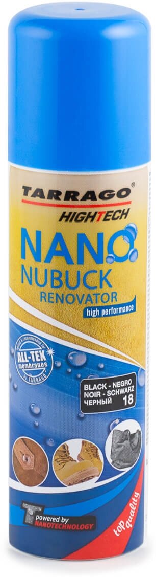 Восстанавливающий нано спрей для замши и нубука Tarrago Nano Nubuck (Цвет-018 Черный)