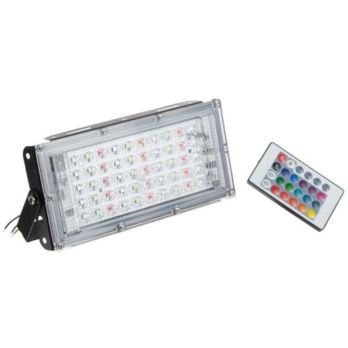 Прожектор светодиодный КНР модульный RGBW с пультом 45Вт IP65 220В Черный 933₽