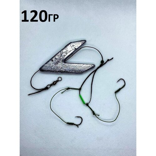 фото Макушатник 120 гр. оснащенный/оснастка макушатник/ донная снасть для сазана/ nsn