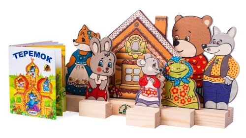 Краснокамская игрушка Кукольный театр Теремок  (Н-10) в деревянной коробке
