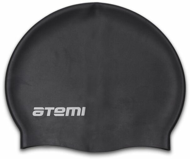 Шапочка для плавания Atemi, силикон (б/м), чёрная, RC303