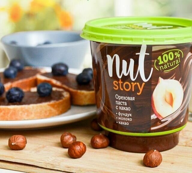 Паста Nut Story 350 г ореховая с какао пл/ст - фотография № 1