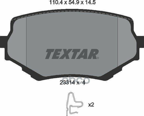 Колодки Тормозные Дисковые Перед Textar арт. 2331401