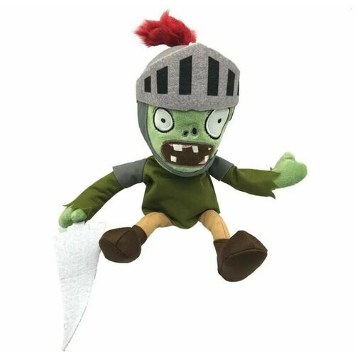 фото Мягкая игрушка зомби рыцарь 25 см, зомби против растений plants vs zombies original toys