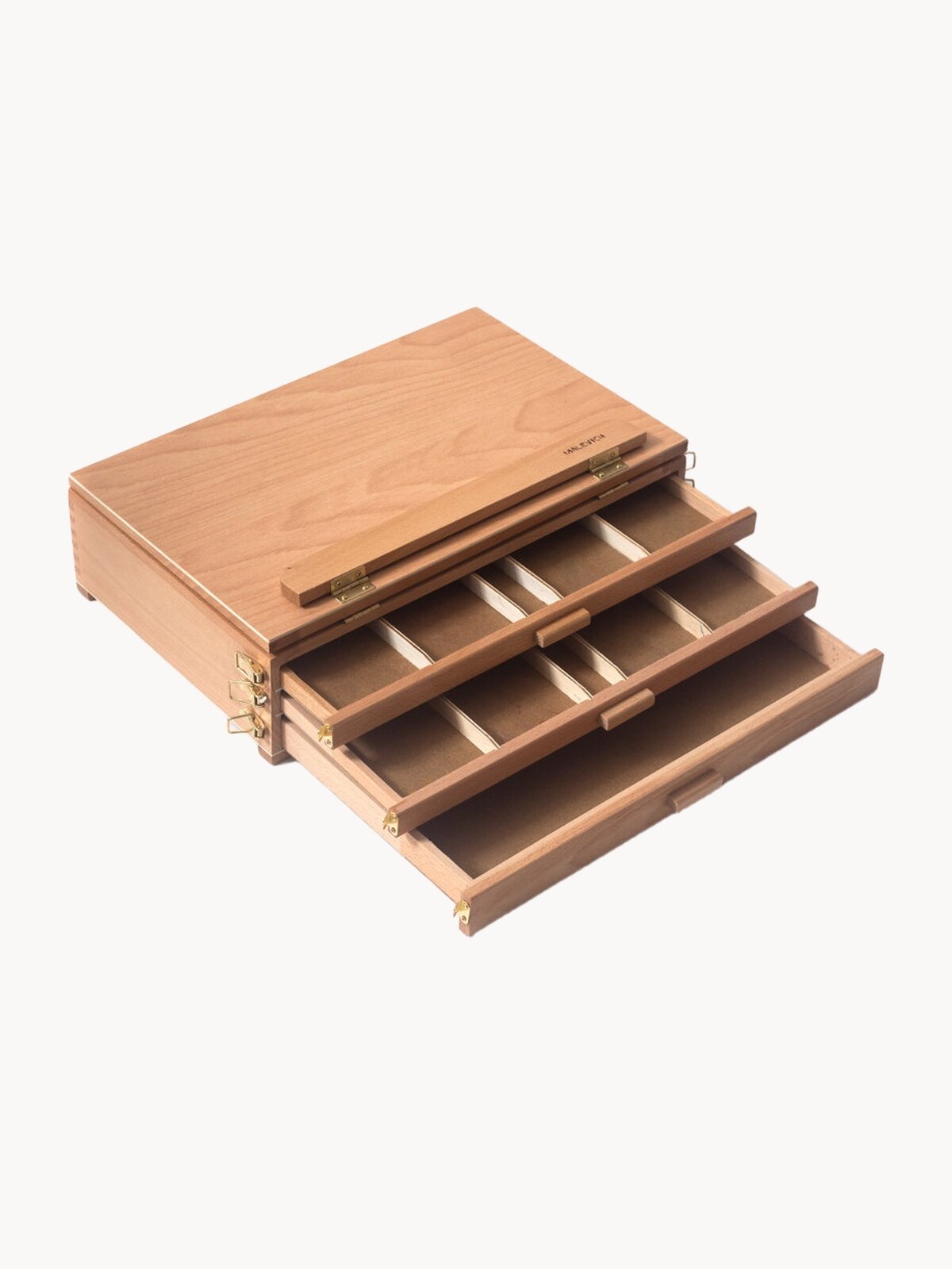 Настольный мольберт для пастели с ящиками, деревянный мольберт Малевичъ, МЛ-38