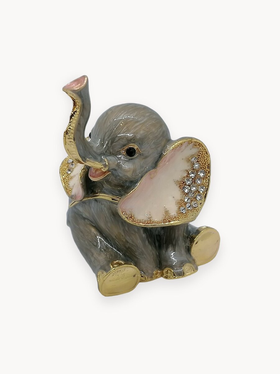 Шкатулка Фаберже "Слонёнок сидит ВР369 "