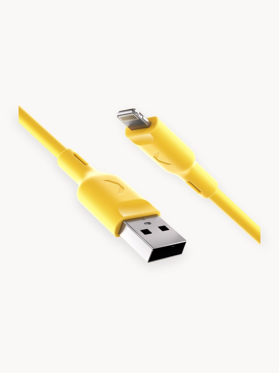 Кабель COMMO Jelly USB Type-A - Lightning MFI, 1,2 м, Жёлтый