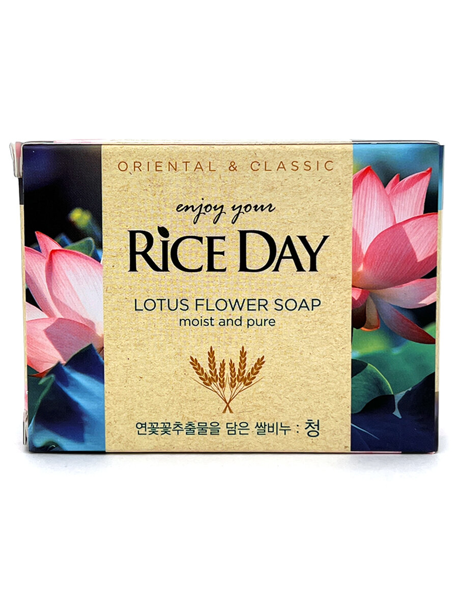 Картинки LION Мыло туалетное с экстрактом лотоса Rice Day Soap (Cheong), 100 г