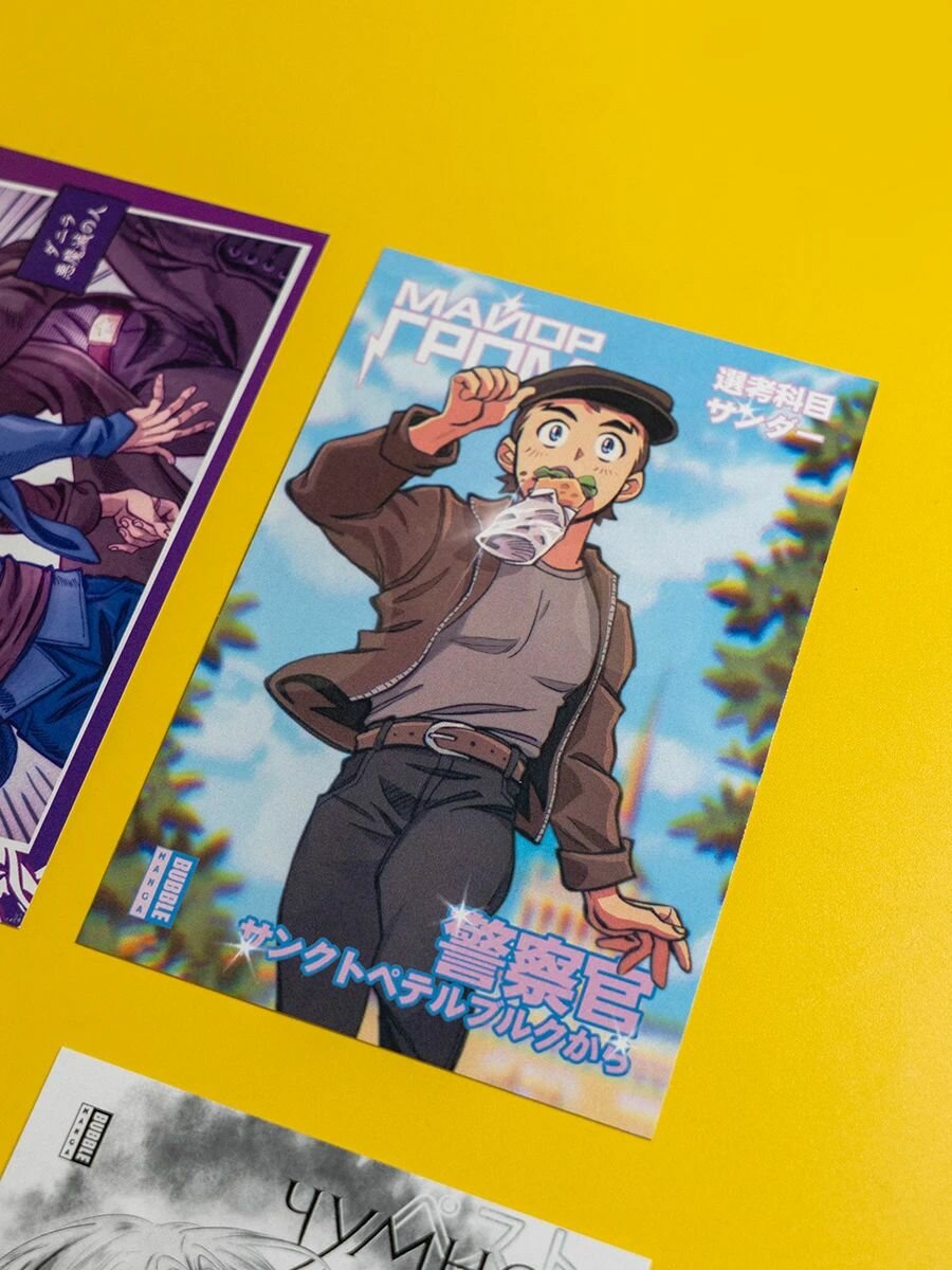 Комплект открыток "Манга" (4 штуки, хитовые комиксы BUBBLE) — фото 1