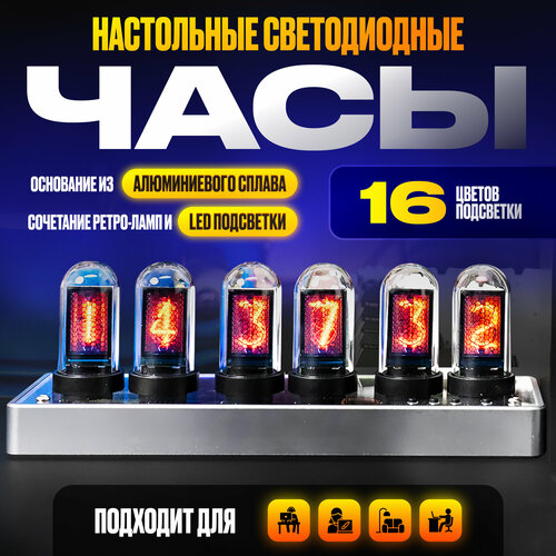 Настольные светодиодные часы Nixie tube IPS