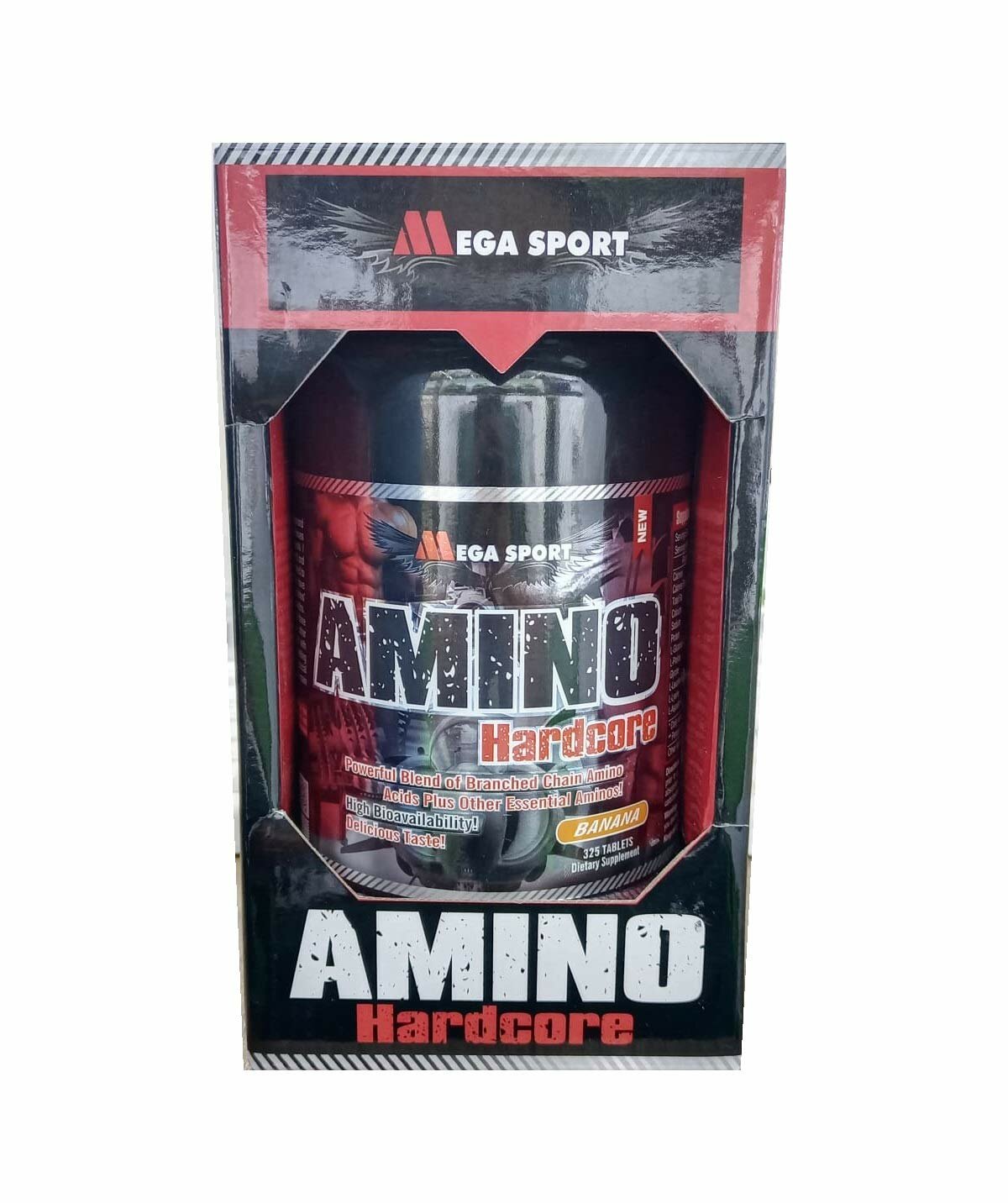 Аминокислоты Mega Sport Amino Hardcore, 325 таблеток, вкус банан