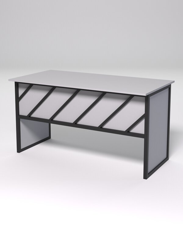 Стол рабочий офисный С-03 "стронг" в стиле лофт декор №2, Серый