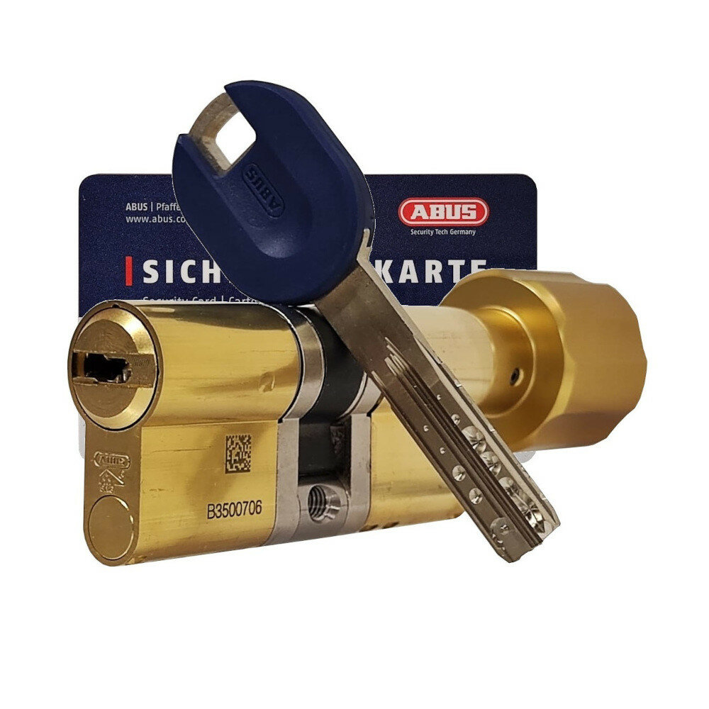 ABUS Цилиндровый механизм ABUS BRAVUS 3500. MX Magnet (90)50/40 ключ/вертушка блестящая латунь