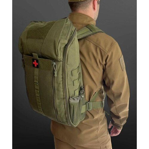 Рюкзак тактический, туристический, медицинский, походный/сумка фельдшера с подсумками