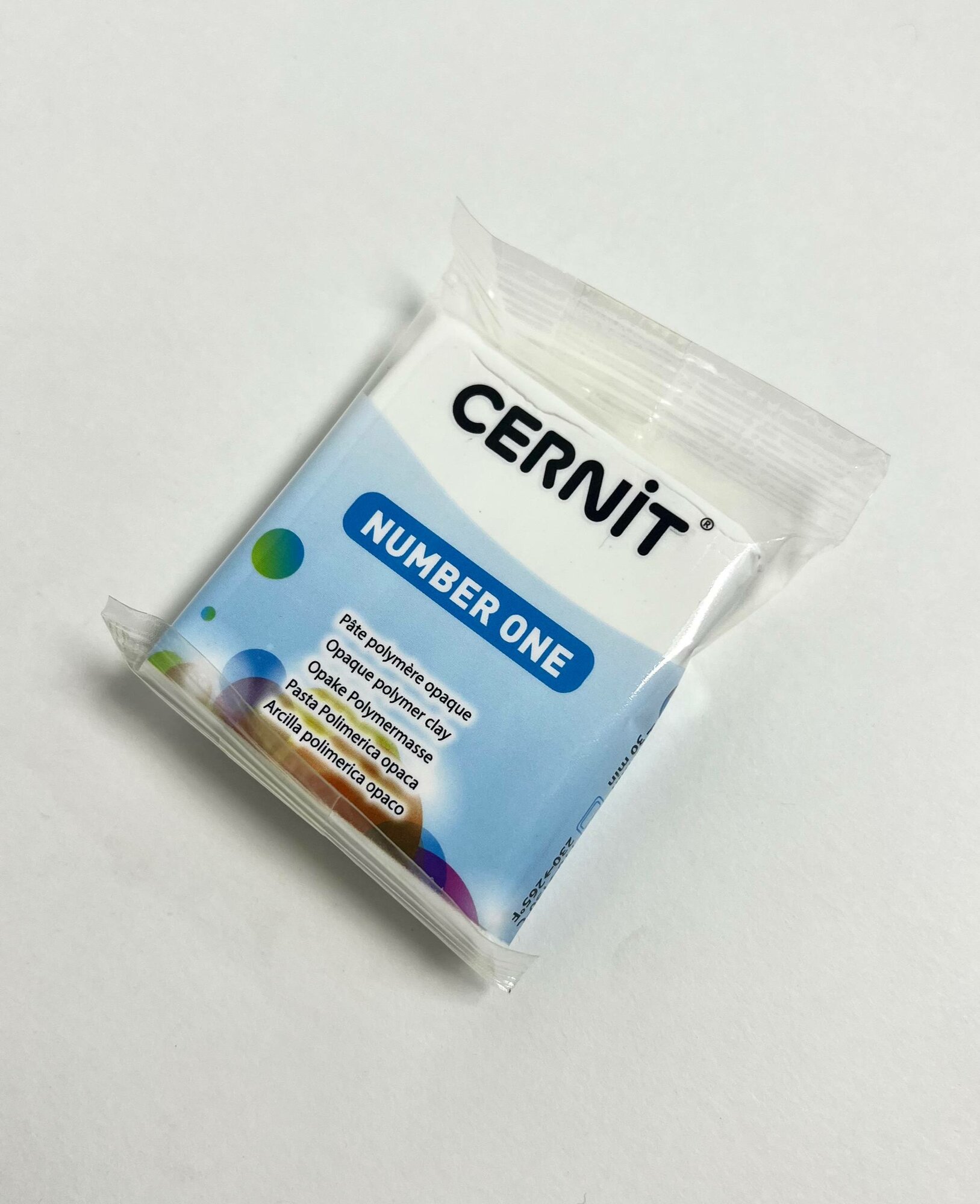 Полимерная глина Cernit Number one "Opaque white", цвет белый, 56грамм, для лепки из полимерной глины — фото 1