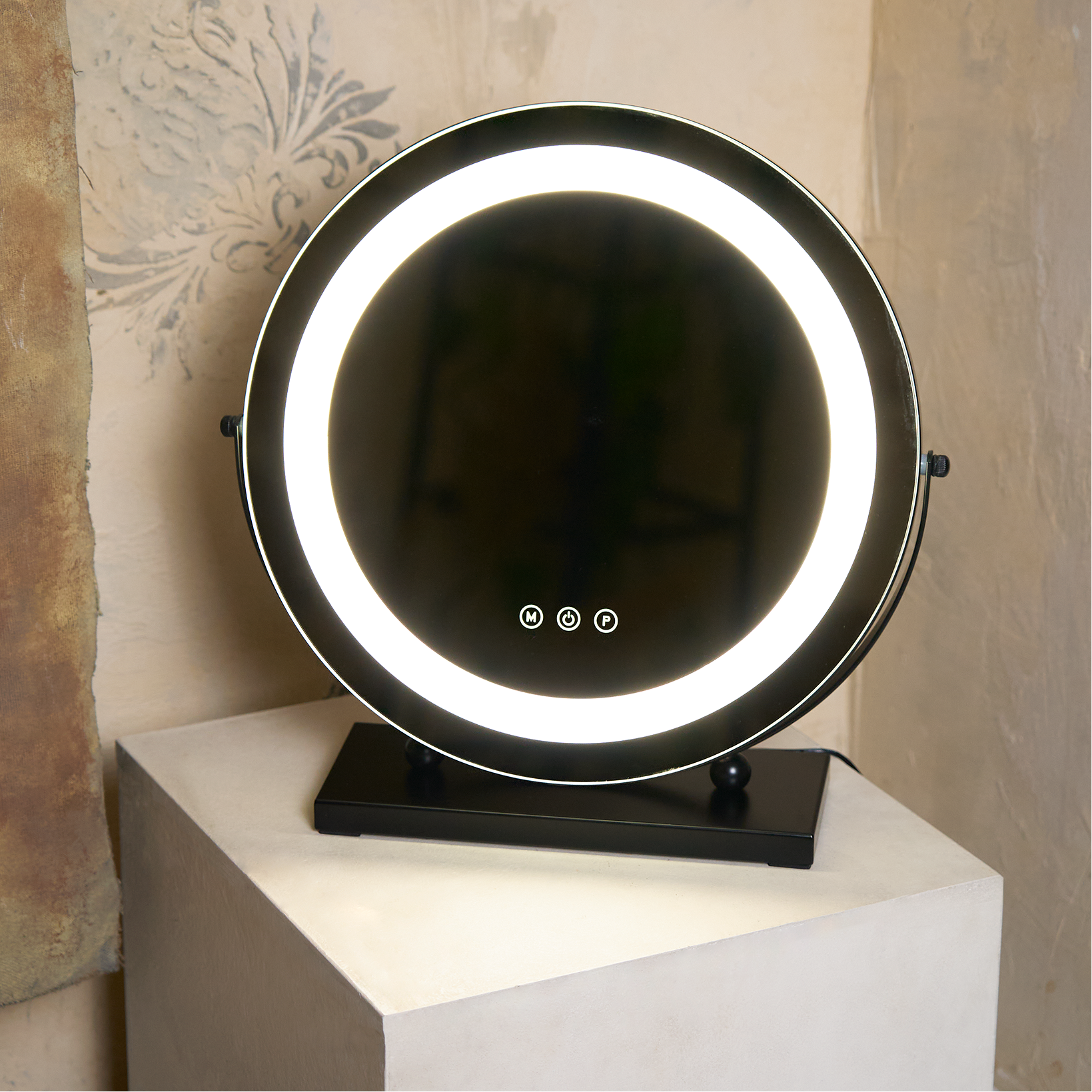 Зеркало косметическое овальное, настольное с подсветкой, Mirror3