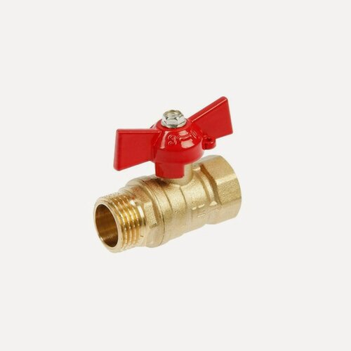 Изображение товара Кран шаровой ZEIN, внутренняя/наружная резьба 1/2", 1 шт, бабочка