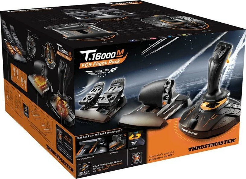 Джойстик Thrustmaster T.16000M FCS Flight Pack для ПК черный (2960782)