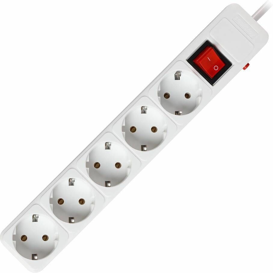 Сетевой фильтр удлинитель (SBSP-5-50-W) 5 гн х 50 м белый