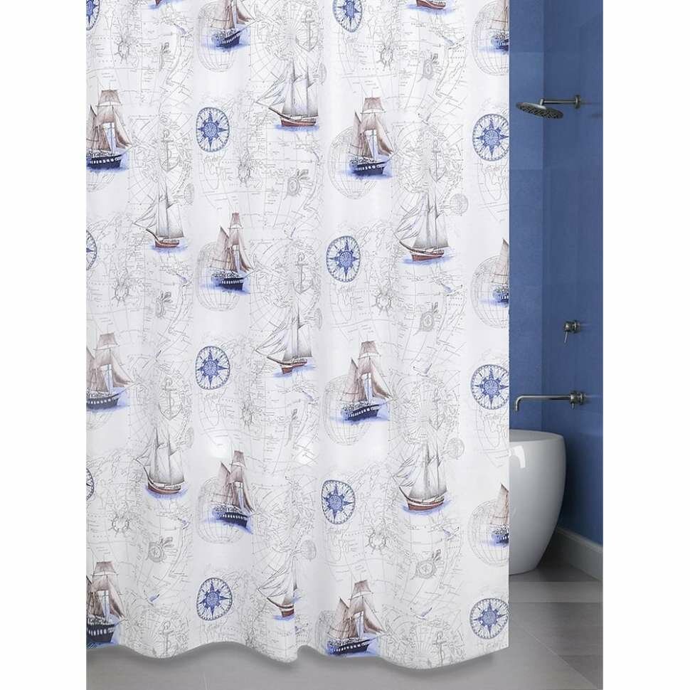 Штора для ванной комнаты Bath Plus 180х200 Blue boats ch17049