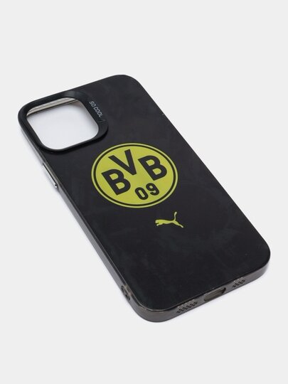 Чехол, экранный, с дизайном футбольного клуба, для iPhone 14 PLUS, ЧЕРНЫЙ — фото 1