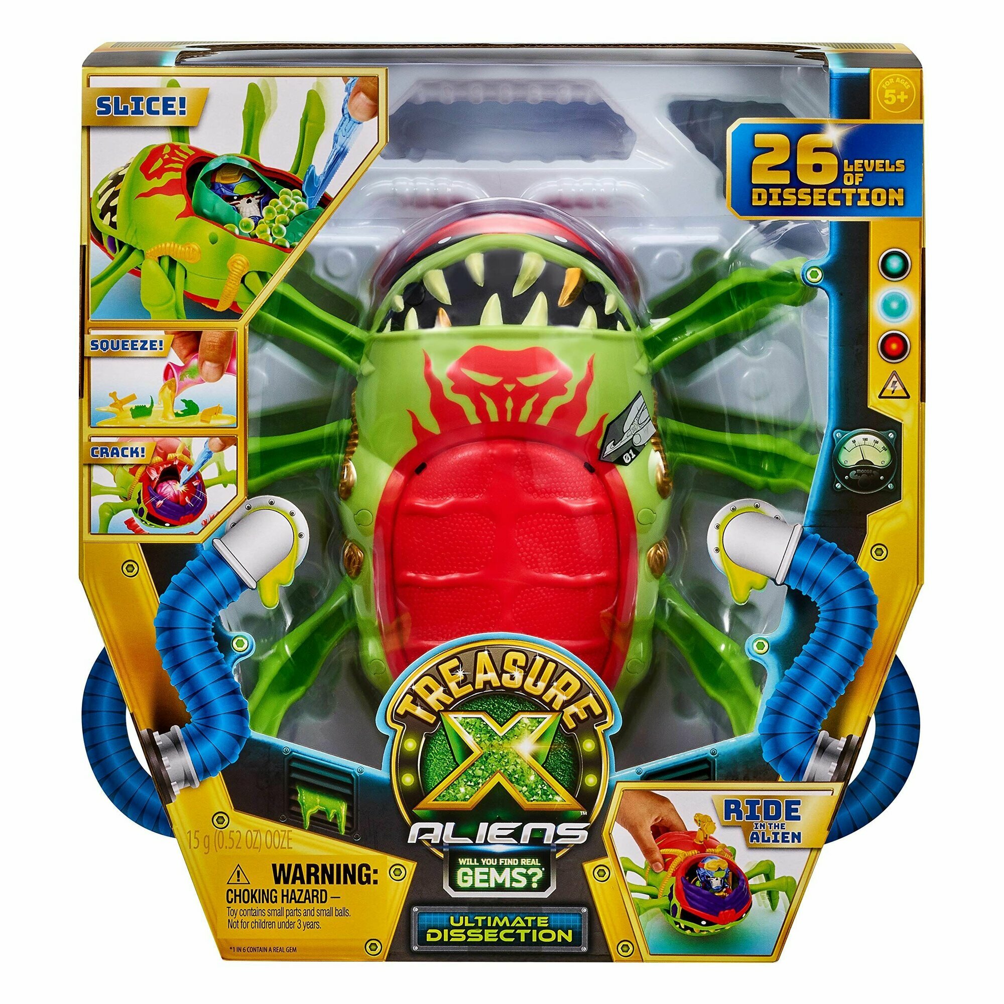 Игрушка Treasure X Набор для препарирования Aliens Spider Ultimate - 26 уровней - Содержит 14 предметов для детей