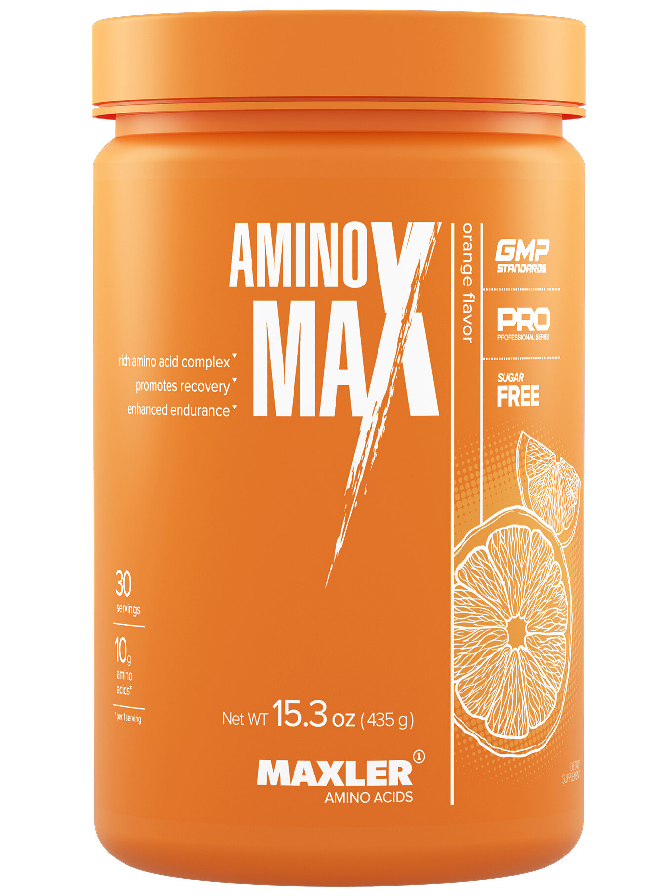 Аминокислотный комплекс, аминокислоты Maxler Amino Max - 435 г, апельсин