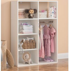 Шкаф Letta стеллаж детский Белое тиснение 780*1100*292 без дверей