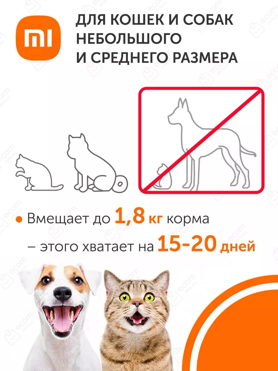 Кормушка Xiaomi умная для домашних животных Smart Pet Food Feeder XWPF01MG-EU - фото №7
