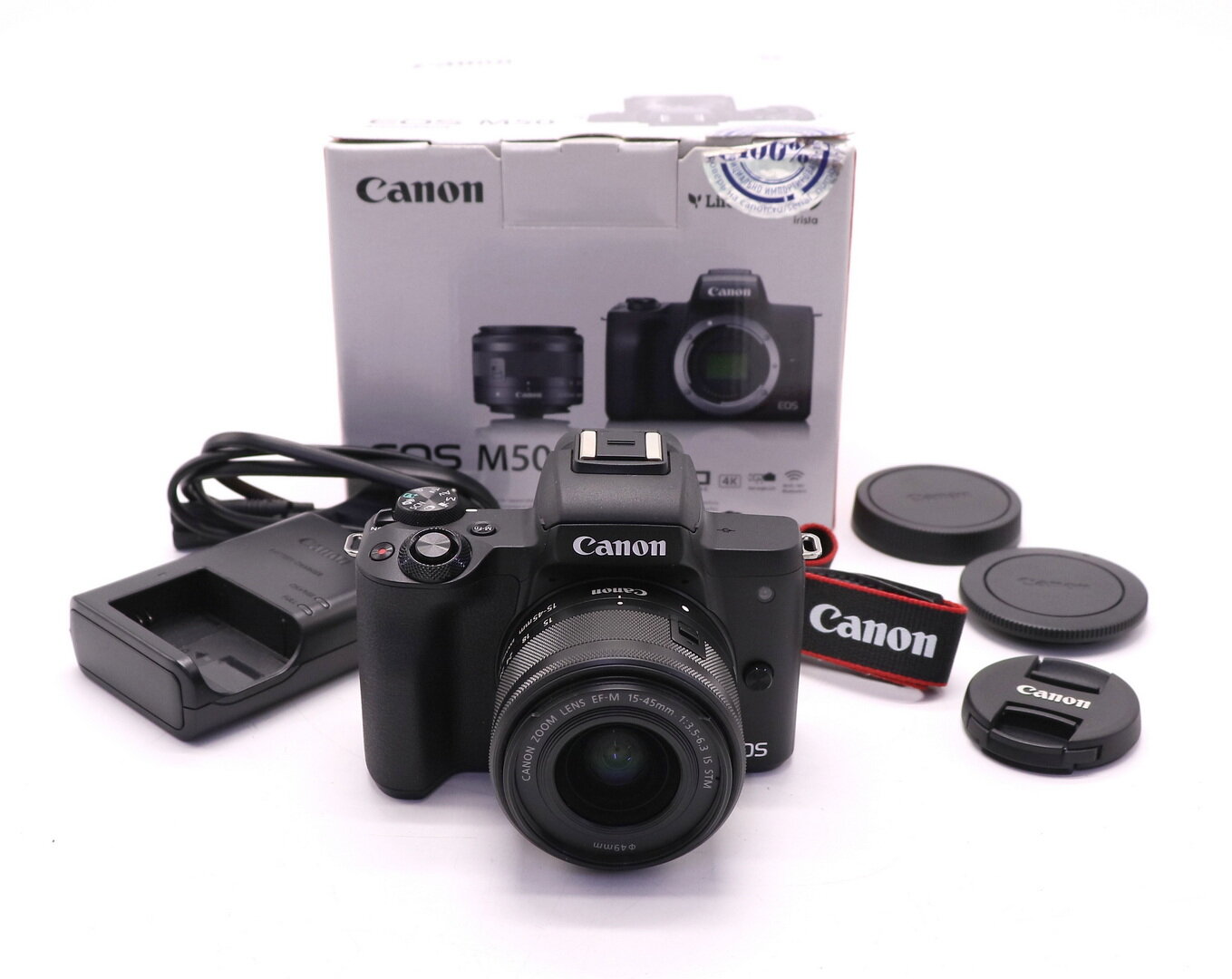 Canon EOS M50 kit в упаковке (пробег 1895 кадров)