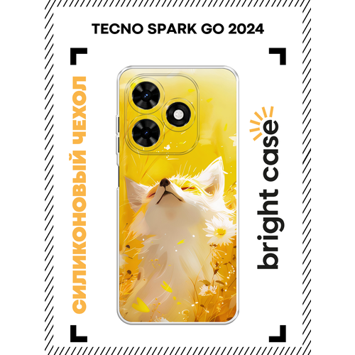 фото Чехол на tecno spark go 2024/spark 20c / текно спарк го 2024/спарк 20c с принтом лиса в поле bright case