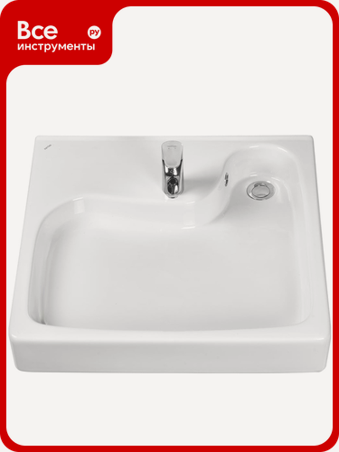 Изображение товара Умывальник Santek 1. WH50.1.785 клио 60 см (с кронштейнами и сифоном) 00000144907 1WH501785