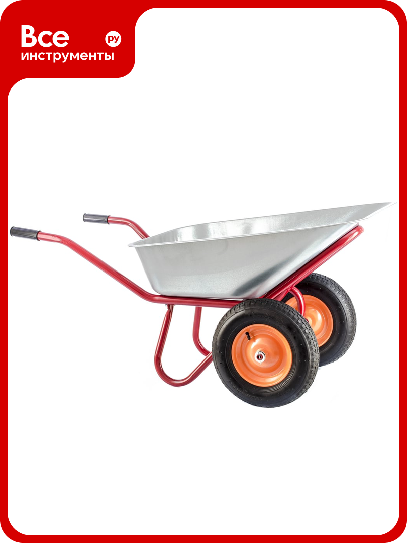 Садово-строительная 2-х колесная тачка строймаш грузоподъемность 320 кг объем 90 л 17008