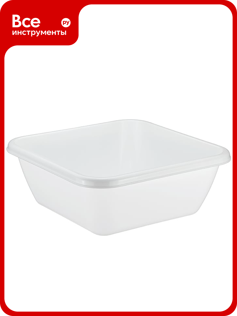 Таз IDEA квадратный 12 л белый М 2578 Белый