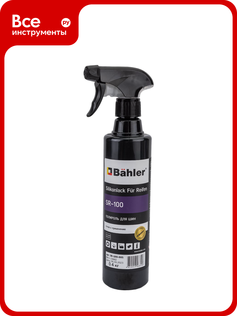 Чернитель-полироль для шин Bahler Silikonlack fur Reifen SR-100 SR-100-005